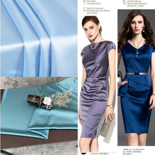 High grade silk like satin fabric glossiness beautiful satin fabric DIY dress cheongsam suspender skirt designer fabric