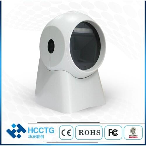 High Speed Desk Handsfree Omni Directional 2D Barcode Scanner Automatic Flatbed QR code 1D+2D Barcode scanner HS-7301