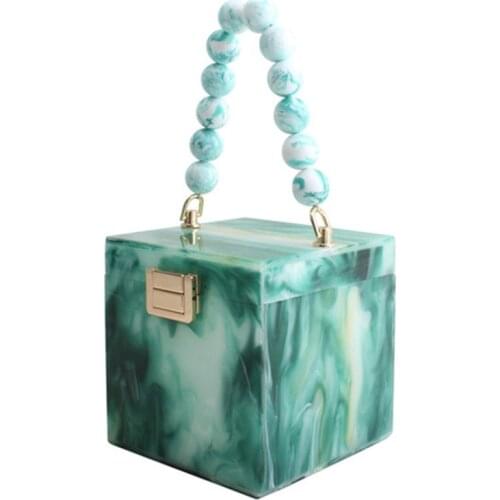 Green Acrylic Women Handbag Fashion Party Banquet Bag For Ladies Bridal Wedding Clutches Evening Bags Girls Clutch Purse
