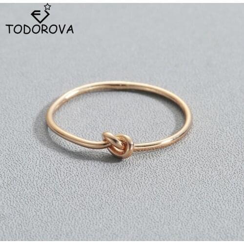 Todorova Minimalist Heart Knot Midi Knuckle Rings for Women Men Gold-color Vintage Midi Ring Everyday Jewelry Simple Gifts