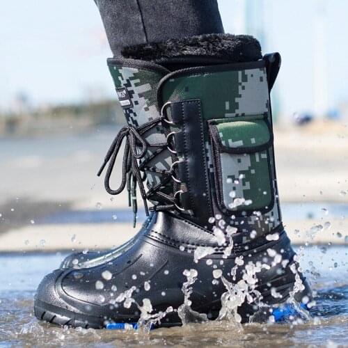 Outdoor Winter Snow Fishing Waders Boots Hunting Boot Fishing Snow Waterproof Shoes Non-slip Camping Boots