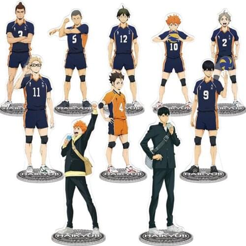 1 Pcs Cartoon Haikyu!! TO THE TOP 21cm Anime Acrylic Stands Model Holder Plate Desk Ornaments Action Figure Toys Birthday Gifts