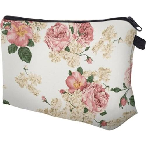 100% Polyester Cosmetic Bag High Quality Organizer Bag Travel Make Up Bag Ladies Waterproof Organizer 18-22cm Toiletry Kit