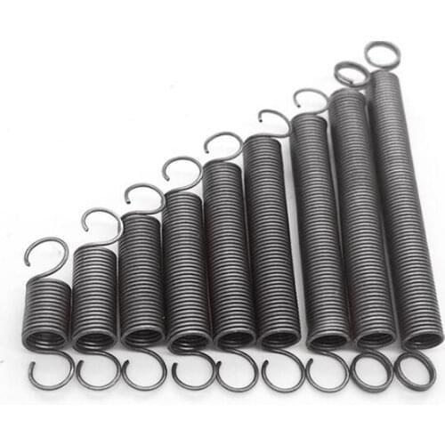 2pcs 2.5mm wire diameter 17mm outside diameter steel extension spring tension pull springs 155mm-260mm length