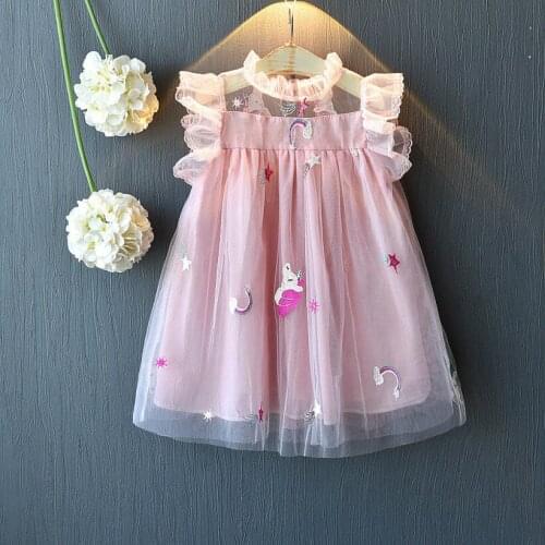 2020 Fashion Summer Toddler Baby Girls Dresses Princess robe fille Party baby girl summer clothes Sleeveless baby Dresses