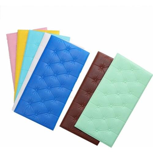 3D wall stickers baby headboard anti-collision soft package kids room bedroom tatami wall surrounding foam wallpaper for kid 4MM