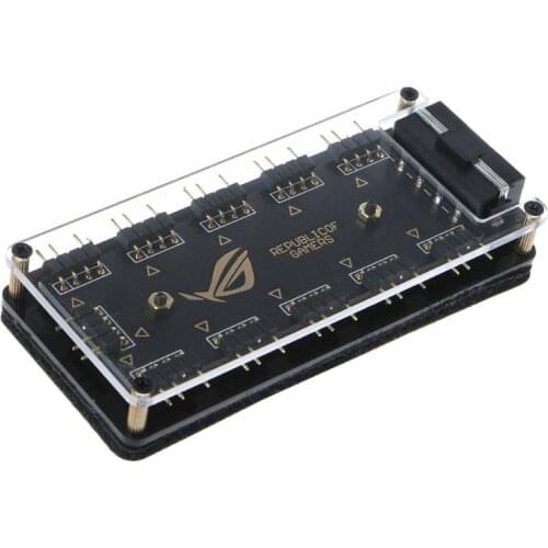 AURA SYNC 5V 3-pin RGB 10 Hub Splitter SATA Power 3pin ARGB Adapter Extension Cable for GIGABYTE MSI A SUS ASRock LED