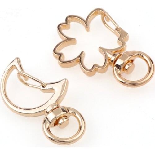 5pieces Moon Cherry Key Chain Crystal Frame Metal Frame Pendant Charm Bezel Setting Cabochon Setting UV Resin Jewelry Making