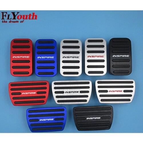 Aluminum Alloy Pedal Cover For Honda INSPIRE 2019 Non-Slip Auto No Drilling Aluminum Brake And Accelerator Pedal Covers 2Pcs/set