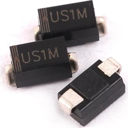 10PCS SMD US1M UF4007 1A/1000V SMA Fast Recovery Diode Rectifier