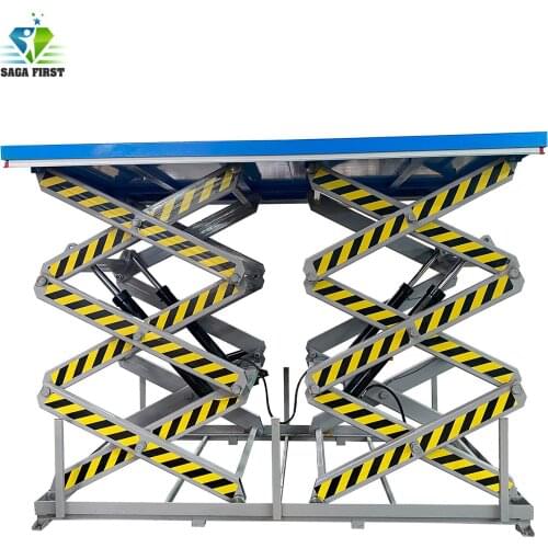1M -4M Height Customized Lifter Electric Hydraulic 3 Scissors Lift Machine For Workshop Use