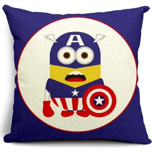 Hot Sale Pillow Covers Cute Cartoon Heros Topic Pattern New Fashion 45X45CM Linen Pillow Cover \ Home Decorative cushion case