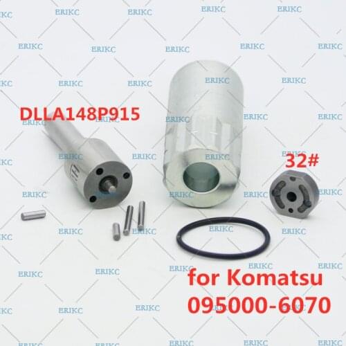 095000-6070 Overhaul Kit Diesel Injector Repair Kits Nozzle DLLA148P915 Orifice Valve Plate 32# for Denso 6251113100 Komatsu