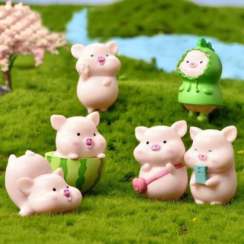 Micro Landscape Decoration Cute Animal Cartoon Piggy Gardening Plant Garden Home Decoration Ornaments Succulent Decoration