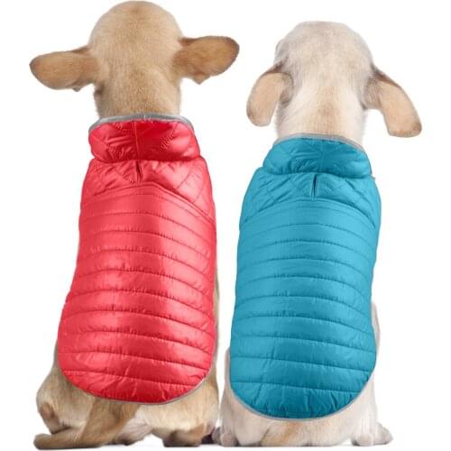 Cute Puppy Dog Clothes Double Use Waterproof Pet Clothing For Small Medium Dogs Cats Lightweight Warm Winter Cat Dogs Vest Coat