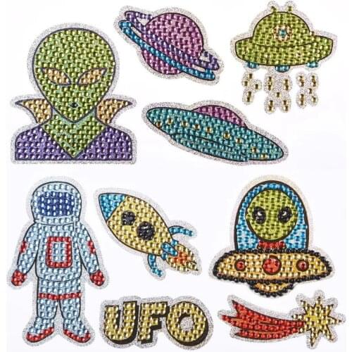 Astronaut Mosaic Sticker 5D Diamond Painting Stickers Space Outer Space DIY Easy Diamond Painting Kit for Kids