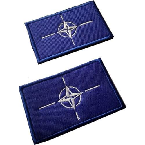 OTAN NATO Flag Sticker Badge Armband Embroidered Cloth Sticker Tactical Army Fan Bag Belt Sticker