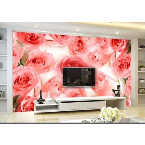 Custom papel DE parede floral, romantic roses murals for the sitting room the bedroom wall waterproof vinyl papel DE parede