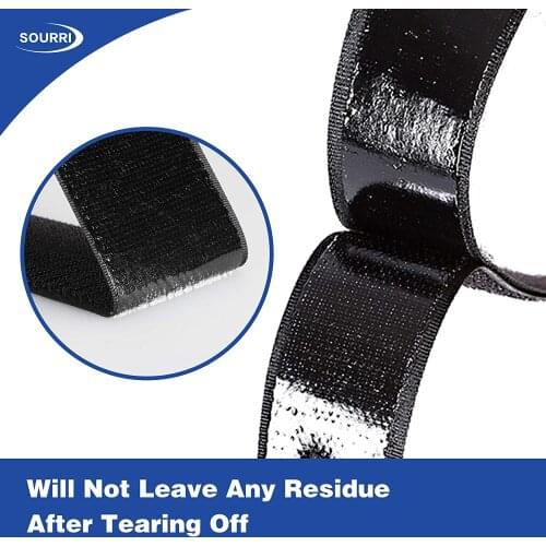 1 Pair 20mm Width Hook and Loop Tape Sticky Back Fastener Roll Black White Velcros Adhesive Multi-Sizes Magic Sticker Tape