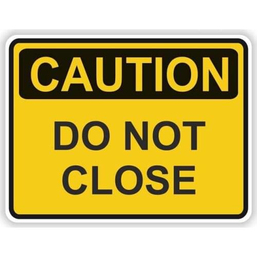 New Personality Car Stickers Do Not Close Caution Car Decals PVC 13CM*10CM Vinyl Motorcycl Decoration