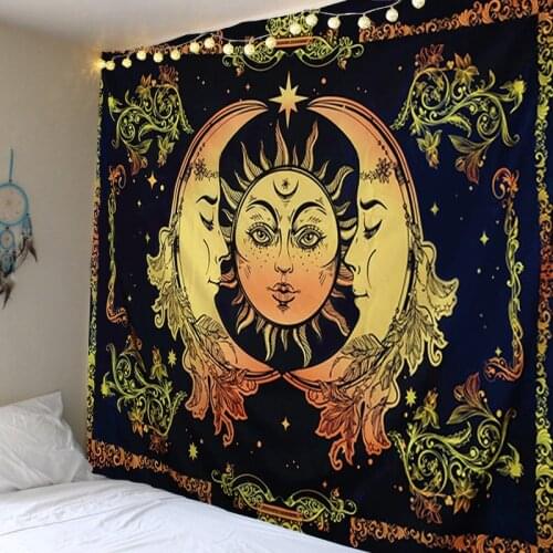 Sun Face Decoration Tapestry Decoration Tapestry Holiday Party Background Wall Decoration Tapestry