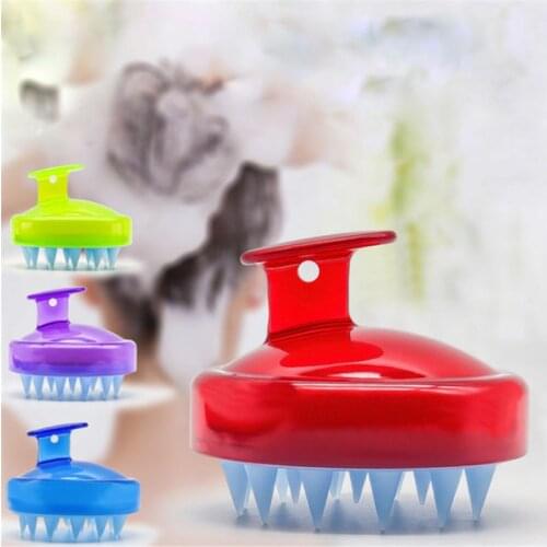 1PC Massage Silicone Brush Head Scalp Brush Comb Hair Washing Comb Shower Bath Brush props