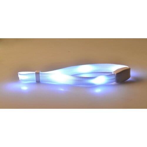 100pcs Voice & button & Vibrate control Nylon LED Light Flashing Nylon Wrist Strap Band Armband Hairband For Wedding party