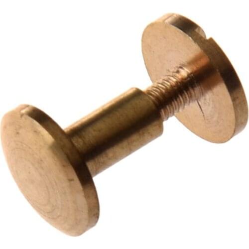10x Arc Solid Brass Button Stud Screw Nail Screw back Leather Rivet Belt 8mm