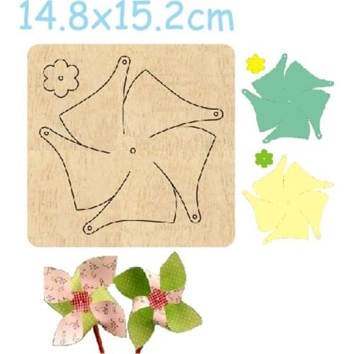 3D Windmill Flower Cutting Wood Dies For DIY LeatherCloth Paper Craft Fit Common Die Cutting Machines on the Market 2020 New
