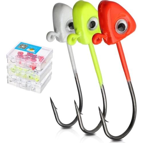 DONQL 5/10pcs Fish Head Fishing Hooks 1.6g 29mm Barbed Single Jig Head Fishhook For Soft Lure Baits Carp Fishing Accessories