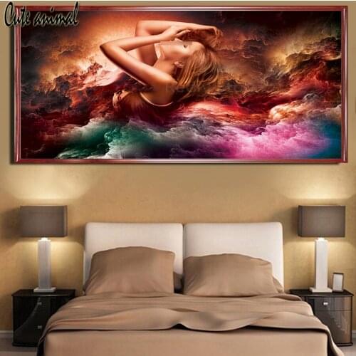 5d abstract woman cloud landscape Diamond Painting Cross Stitch Full Square Round Drill Diamond Embroidery rhinestones Mosaic