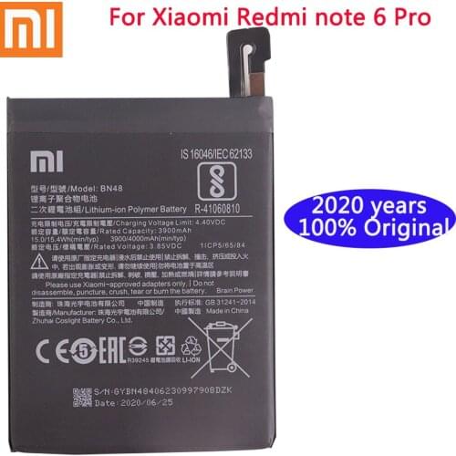 Xiaomi high quality100% Original Phone Battery for Xiaomi redmi Note 6 Pro BN48 Batteries Red rice Note6 Pro bateria Battery
