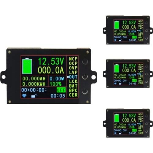 Hall DC 500V Wireless Voltage Meter Ammeter 2.4 Inch Color Screen Capacity Power Detector Tester