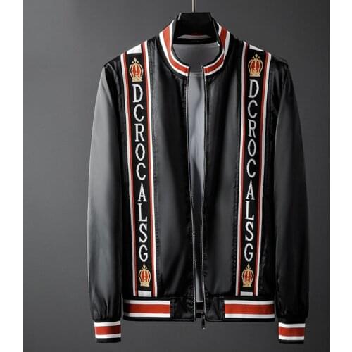 2021 Brand Baseball Jacket Men Fashion Printed Zipper Stand Neck Full High-Grade Mens Jackets and Coats Casual Sudaderas Hombre