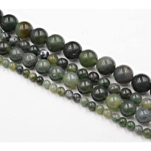 Natural Stone Seaweed Agates Beads Wholesale Loose Beads for Jewelry Making Accessories DIY Free Shipping Strand 15" 4-12mm