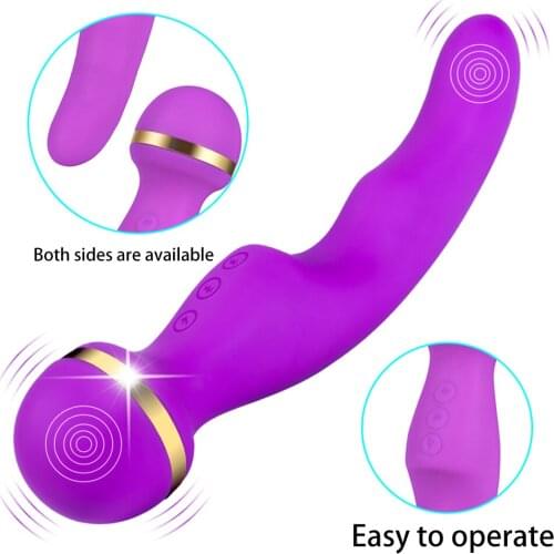 Double Motor AV Stick Vibrator for Women Heating Magic Wand Massager G Spot Clitoris Stimulator Dildo Vibrator Sex Toy for Women