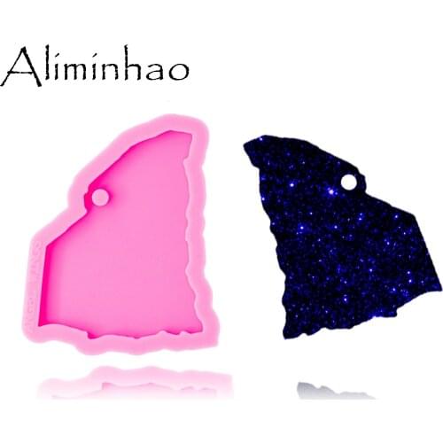 DY0226 Shiny South Carolina mold United States State Map Silicone Molds DIY epoxy mould keychains Moulds