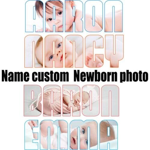 Baby Photo Custom Square Diamond Painting Name Custom Round Diamond Diamond Embroidered Letter Mosaic Newborn Gift