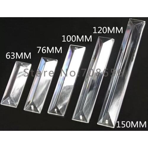 20pc crystal TRIANGLE chandelier prism drop part pendant in two holes curtain pendants