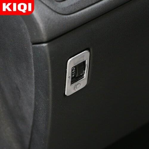 KIQI ABS Chrome for Peugeot 208 2015 - 2019 Headlight Switch Button Panel Cover Fog Lamp Knob Trim Stickers 1Pcs