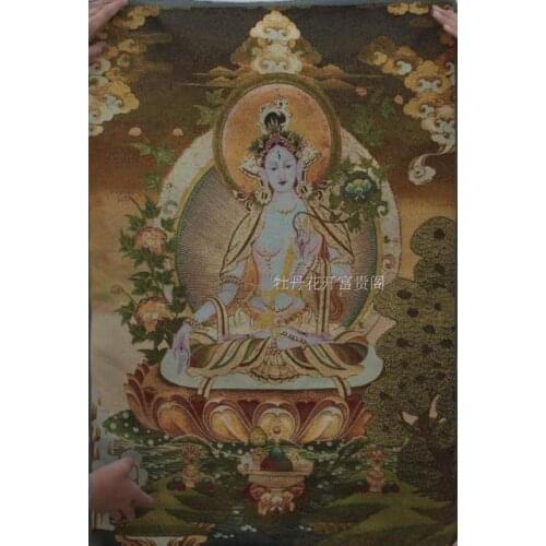 Chinese collection Thangka embroidery Goddess of mercy diagram