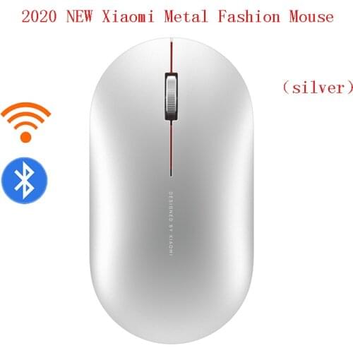 Original Xiaomi Fashion Mouse Portable Wireless Game Mouse2.4GHz Bluetooth link 1000dpi Optical Mouse Mini Portable Metal Mouse