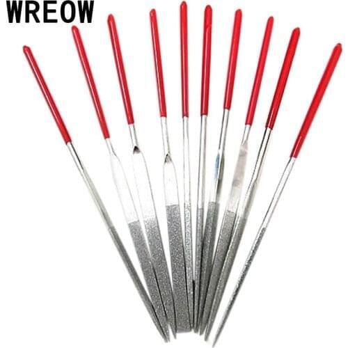 10pieces/lot 140mm Diamond Mini Needle File Set Kit Crafts Ceramic Glass Gem Stone Gringding Carving Repair Tools
