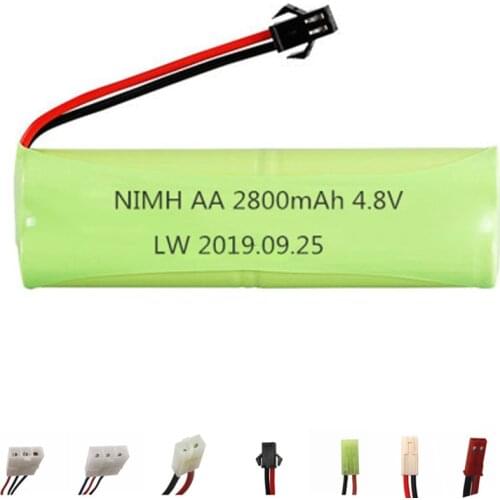 4.8v 2800mah NiMH Battery For Rc toys Cars Tanks Robots Boats Guns Ni-MH AA 4.8v 2400mah Battery Pack 1Pcs-10Pcs