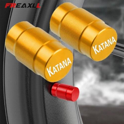 One Pair Motorcycle Accessories LOGO Aluminum Wheel Tire Valve caps For Suzuki KATANA GSX750F GSX 750F 600F GSX 750 F GSX750F