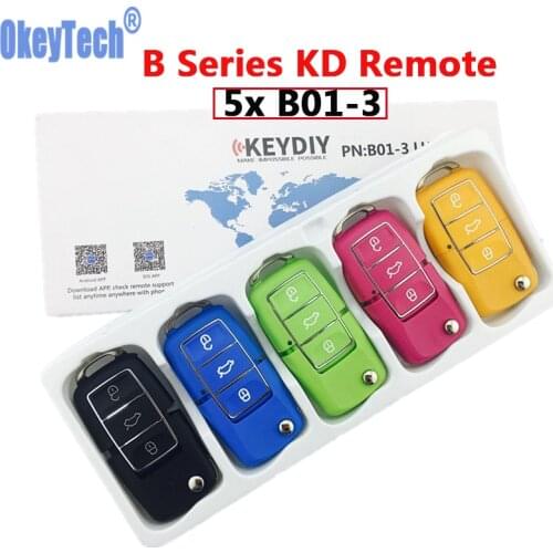 OkeyTech 5PCS/LOT B01 3 Buttons KD900 Remote key For Keydiy KD900 KD900+ KD200 URG200 Mini KD Remote Control Wholesale Price