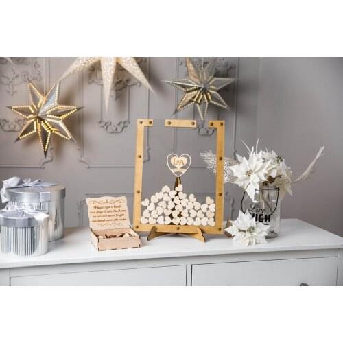 Transparent frame Wedding guest book alternative guest book Drop top guest book Wedding frame Wedding guestbook drop box wedding