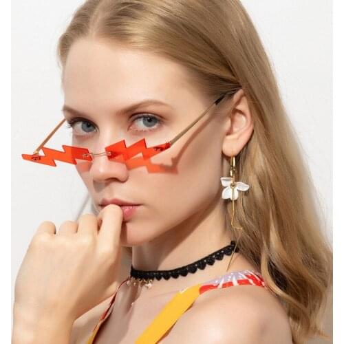 TEENYOUN 2020 Steampunk Women Frameless Sunglasses Street Fashion Trend Sun glasses Small frame Trend Eyewears Oculos De Sol