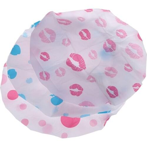 Waterproof Shower Cap Thicken Elastic Bath Hat Bathing Cap Spa Bathing Accessory Hair Salon Bathroom Product For Women
