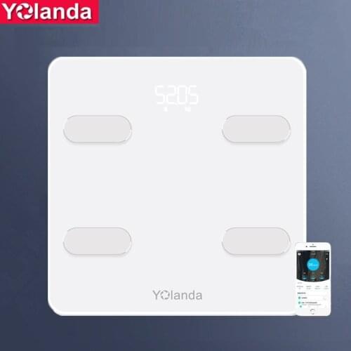 Yolanda Smart Bathroom Weight Scale With Bluetooth Body Fat Scale Floor mi Body Composition Scale human weighing Balance 15 data
